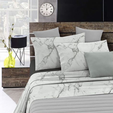 Italian Bed Linen Fashion Completo Letto, Marble, 2 Piazze (1/4)