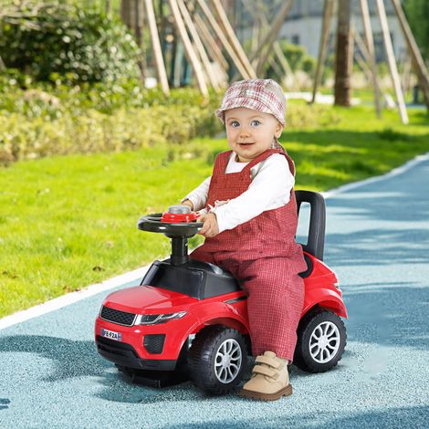 Voiture Ă pousser pour enfants de 12 Ă 36 mois, voiture Ă pousser avec rangement et dossier, rouge (1/5)