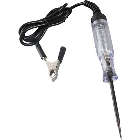 Testeur de tension électrique automobile avec lampe torche et sonde, outil de test de circuit 6-24 V (1/5)