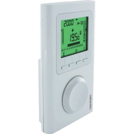 Atlantic – Commande thermostat Soleka programmable – Précision de 0,5°C – Compatible avec chauffage électrique et chaudière – Installation facile (1/2)