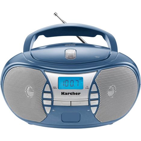 Karcher RR 5025 Radio-lecteur CD FM AUX, CD bleu (1/3)