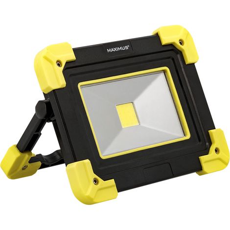 MAXIMUS Projecteur nomade 350 lumens IP44, finition aluminium et plastique, idéal pour un éclairage extérieur fiable et portable. (1/3)