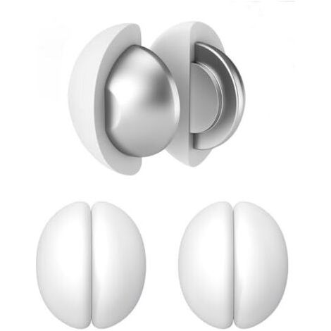 ALLIANDISPoids magnétiques pour rideau de douche, bas alourdi avec revêtement en silicone antirouille, empêche le rideau de douche de bouger avec le vent, convient pour rideaux et nappes (blanc, 3 pai (1/5)
