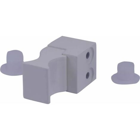 Bouton double OVOIDE aluminium noir carré 6 x 90 mm - DUBOIS INDUSTRIES