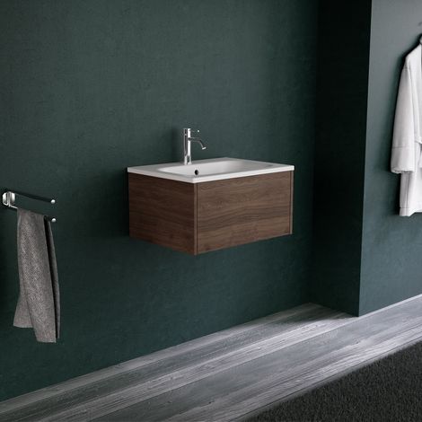 Inda - Meuble de salle de bain 1 tiroir L.60 avec vasque mat / (1/5)