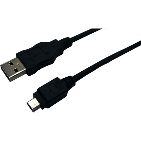 LogiLink USB 2.0 A/mini-A 3m cable USB USB A Mini-USB A 0,48 Gbit/s Negro