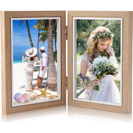 Cadre Photo Double 10x15cm, Cadres Photo Doubles Pliables (1/5)