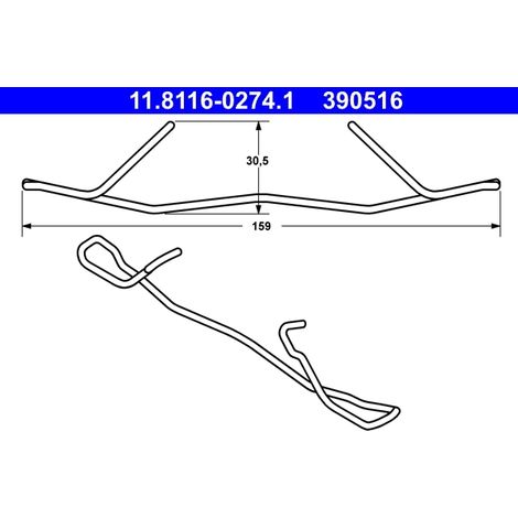 Ressort, étrier de frein ATE 11.8116-0274.1 MINI 34 11 1 512 715 41084-3J426