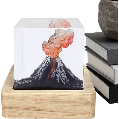 Veilleuse Volcano – Cube lumineux USB relaxant (1/5)
