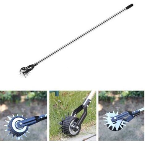Coocheer – Verstellbarer 135-cm-Rasentrimmer – Edelstahlgriff – Gezahnte Klingen für einen sauberen Schnitt – Ergonomisches Design