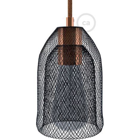 creative cables - Gabbia paralume GhostBell in metallo con kit portalampada E27