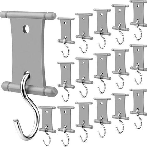16 crochets pour auvent de camping, double face, charge élevée, multifonctionnels, pour lampes et accessoires, extérieur (1/5)