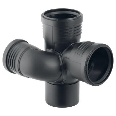 Geberit Silent-PP Derivazione a T per pozzetto 87,5° destra, DN 90 / 70 / 90, 390.463.14.1 (1/4)