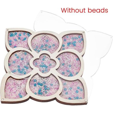 Boîte de rangement pour perles à fleurs avec couvercle --- (1/5)