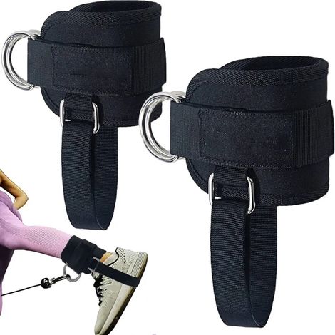 Knöchelmanschetten mit Rollen – Beintrainingsmanschette – Krafttraining – verstellbar – schwarz (1/5)