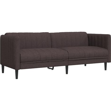 Canapé à 3 places,Sofa pour Salon,Banquette marron foncé tissu CFW746559 (1/5)