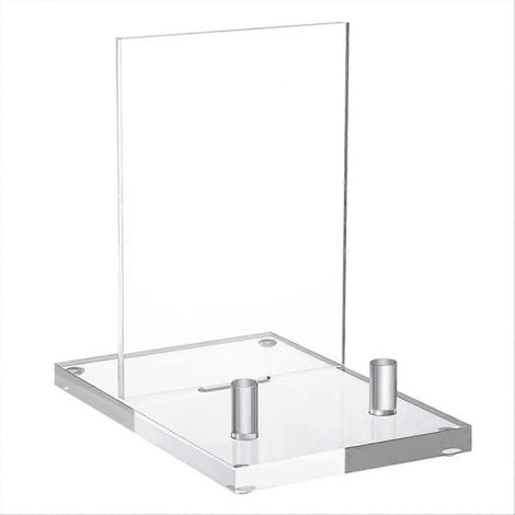 Transparente Acryl-Staffelei mit Stifthalterungen für Fotos, Handy oder Kunstwerke. (1/5)