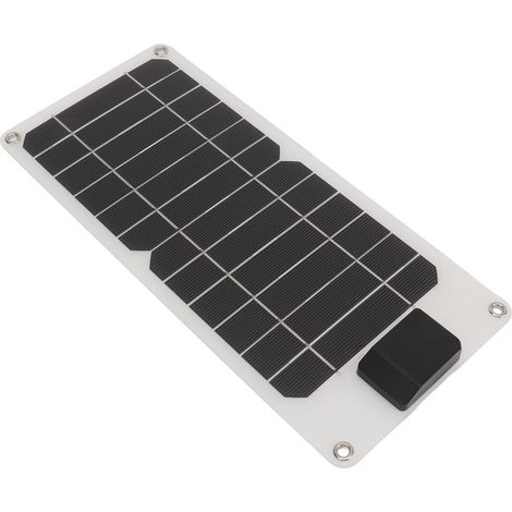 Kit panneau solaire 8 W 5 V avec sortie USB, étanche et résistant aux chocs, monocristallin, pour voiture, bateau, remorque ou camping-car. (1/5)