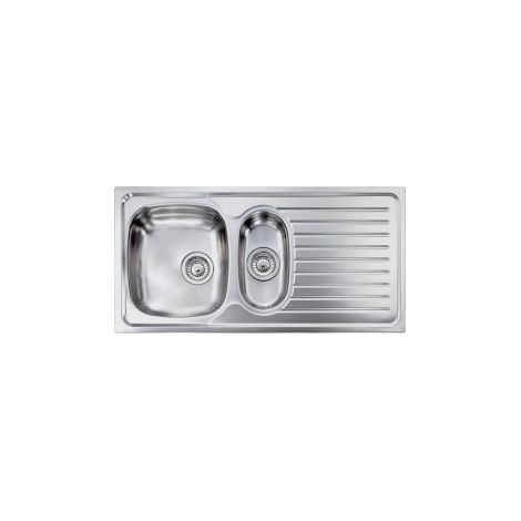 CM 010445SCSSP Siros Lavello da Incasso 2 Vasche 100x50 cm Acciaio Inox Satinato colore Acciaio Inox (1/5)