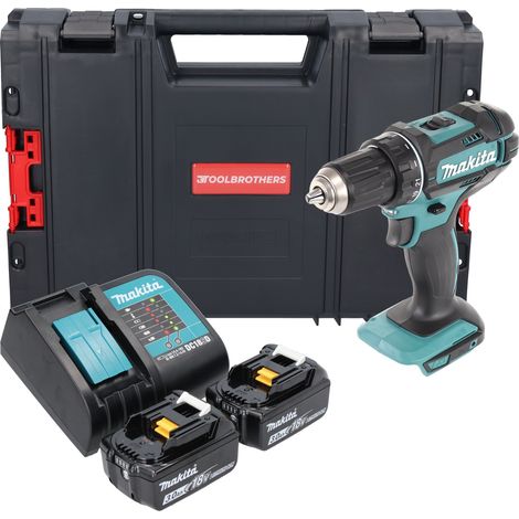 Makita DDF 482 SFJ-R Akku Bohrschrauber 18V 62Nm + 2x Akku 3,0 Ah + Ladegerät + RHINO (1/5)