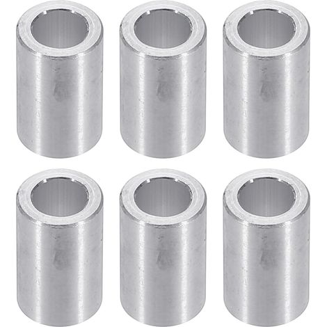 Rondelles en Aluminium M6, 6pcs Entretoise Métallique à Vis Ronde, Rondelle Plate pour Vis Tige Écrous Boulons, Bague d'Écartement en Métal 6.2mm ID x 10mm OD x 16mm Hauteur (1/5)