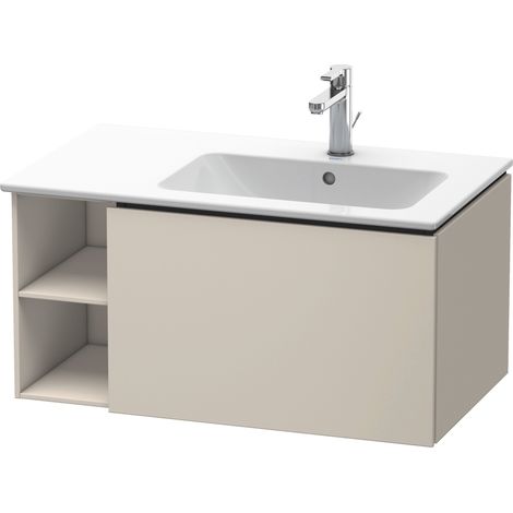Duravit L-Cube Meuble sous-lavabo suspendu, 1 tiroir, étagère sur