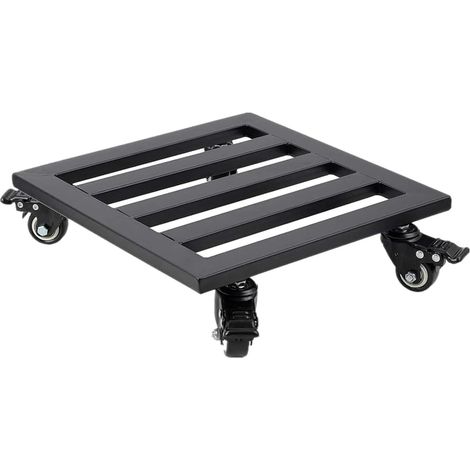 Support de pot de fleurs en métal de 30,5 cm, chariot de jardinière carré robuste avec roulettes pour intérieur et extérieur, grands pots de fleurs avec support sur rouleaux, plateau à (1/5)