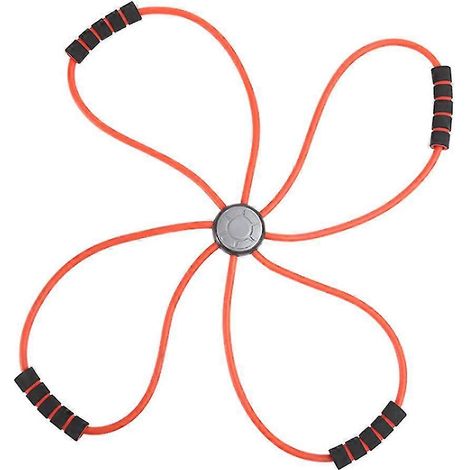 Bande de résistance Core Cross pour femmes, idéale pour le fitness, avec poignées, parfaite pour le Pilates, le yoga et le renforcement musculaire. Tube élastique en latex, rouge. (1/4)