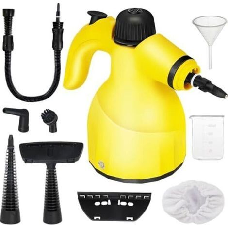 Nettoyeur vapeur portatif 1000 W avec 9 accessoires anti-taches, élimine la graisse, les sièges de voiture, les fenêtres et bien plus encore, détachant pour canapé, réservoir de 350 m (1/4)
