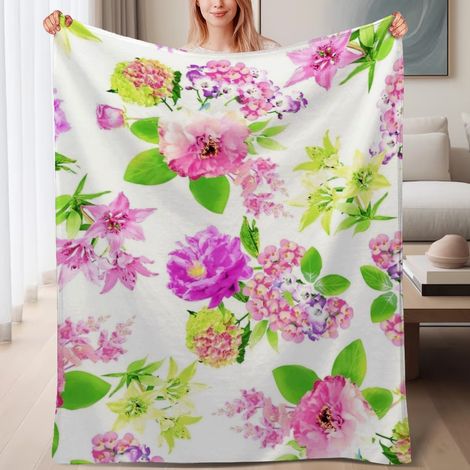 Couverture de lit en polaire, douce et chaude en microfibre printemps-été, décoration de salon, excellent cadeau pour femmes et hommes, 6080 pouces (1/4)