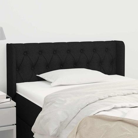 vidaXL Cabecero de tela negro 93x16x78/88 cm (1/5)