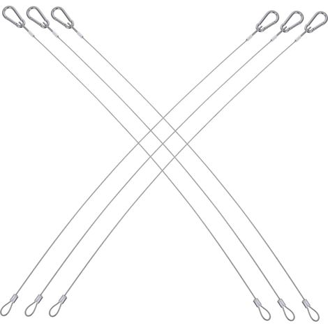 de 6 câbles de sécurité renforcés avec boucles de sécurité