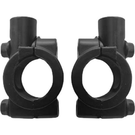 Lot de 2 supports universels pour guidon de moto - 22 mm - Noir (1/5)