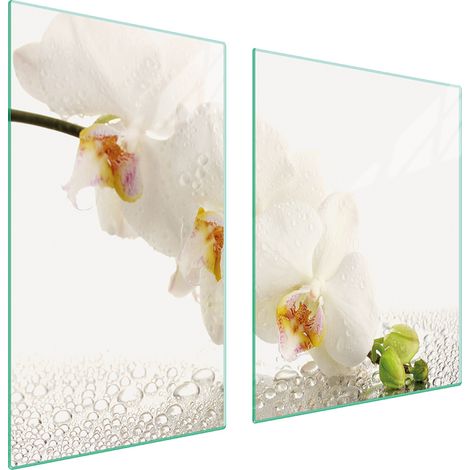 Glasplatte und Schneidebrett 100x52 Orchidee (1/5)