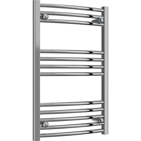 Reina Capo Curved Heated Towel Rail 800mm H x 500mm W Chrome (1/5)