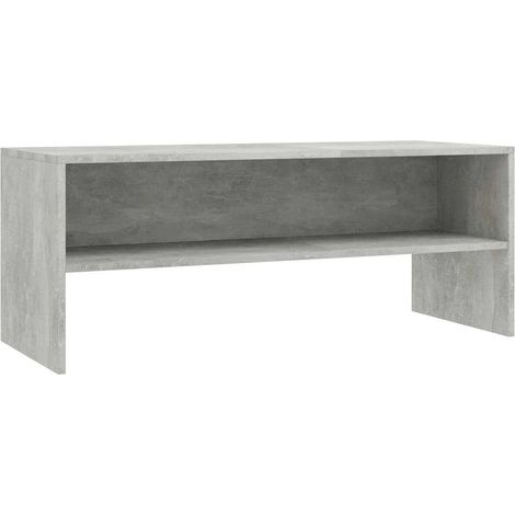 Meuble TV, Étagère TV, Meuble de Salon, Gris béton 100 x 40 x 40 cm Aggloméré OIB6719E (1/5)