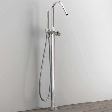 Gruppo vasca rubinetto incasso pavimento vasche free standing ottone 002 (1/2)