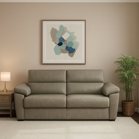 Sofá Cama 2 Plazas Salorno, Desenfundable, Almacenaje Made in Italy, Apertura Abatible, 185x95 cm Gris Topo (1/5)