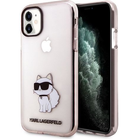Karl Lagerfeld KLHCN61HNCHTCP iPhone 11/ Xr 6.1 rosa Hardcase Ikonik Choupette (1/5)