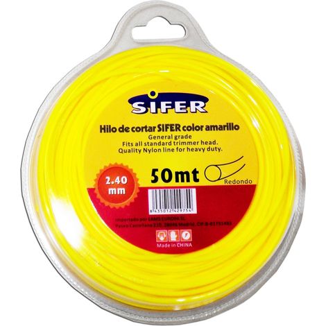 DECESPUGLIATORE TONDO GIALLO SIFER FILO 2,40 MM 50 MT