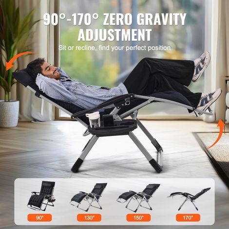 Fauteuil Inclinable Zéro Gravité - 825 mm Transat Relax Jardin