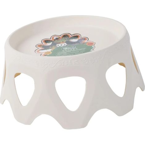 Tabouret releveur pour pot de fleurs beige (1/5)