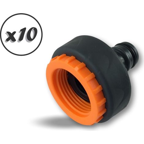 Adaptateur robinet Connexion tuyaux arrosage par tétine Joints - Lot de 10 - 3/4 & 1 pouce (1/5)