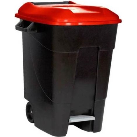 contenedor de residuos con pedal 120 l tayg acabado azul acabado azul acabado rojo