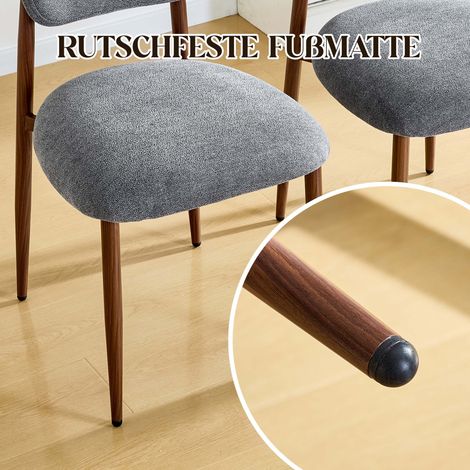Ensemble de chaises de table à manger(2 pièces),chaise de cuisine rembourrée sans bracelets,chaise à manger moderne avec dossiers courbés(MA) (1/5)
