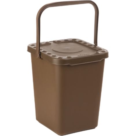 Pattumiera Ecoplus 10 l Chiusa Marrone 240 MMX255X295H 12 Pezzi (1/5)
