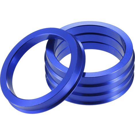 Car Anti-Vibration Hub Centring Rings Set of 4 Material: Aluminium Alloy, Outer Diameter: 73.1 mm, Inner Diameter: 60.1 mm, Thickness: 10 mm, For Car. (1/5)
