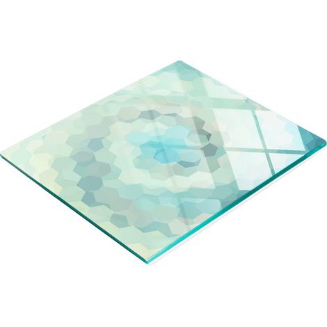Pannello decorativo multifunzionale da cucina in vetro temperato con motivo astratto, 60x52 cm. (1/5)