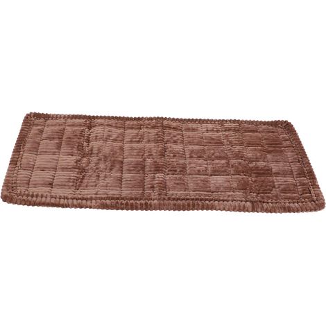 Hunde-Autobettmatte, 63 x 137 cm, waschbar, bequem, weich, rutschfest, Rücksitzverlängerung, Plüsch-Hundebett für LKW/SUV, dunkelbraun (1/5)