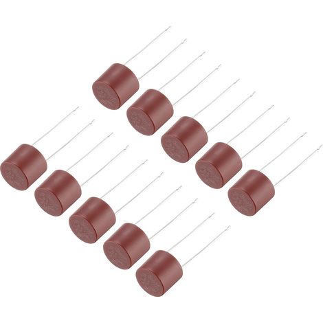 20pcs Micro Slow Blowing Cylindrical DIP Mounted Fuse for Electronic Parts PCB Repair LCD T8A 8A 250V Red (1/5)